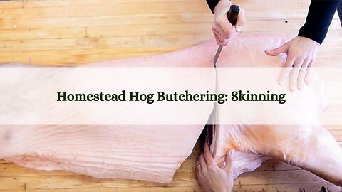 Homestead Hog Butchering - Skinning