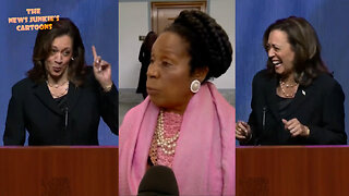 Cackling Kamala reads a eulogy at funeral for Democrat Sheila Jackson Lee.