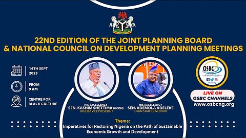 22ND EDITION OF THE JOINT PLANNING BOARD & NATIONAL COUNCIL ON DEVELOPMENT MEETING