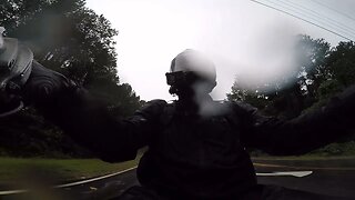 "Riders in the Storm" Braving a Gnarly Storm on a Motorcycle!