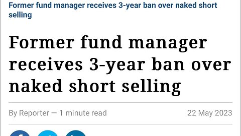Hedge fund manager banned for 3 years for naked shorting in Australia Only USA allows naked shorting