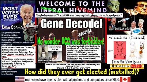 Gene Decode! COVFEFE The Evil False Darkness.(HCQ was fatal to anyone on adenochrome)