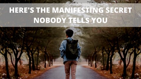 Here's the manifesting secret nobody tells you!