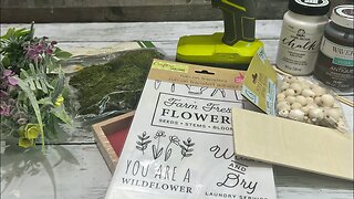 Spring Floral Box DIY || Using Dollar Tree Transfer || Just 1 EASY Craft