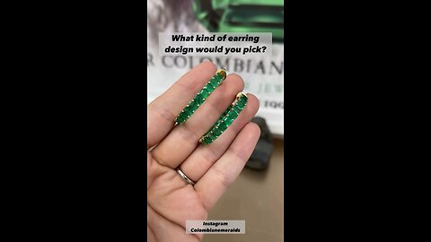 The most popular trending emerald earring style designs of 2024 & 2025 for men & women - 18K 14K PLT