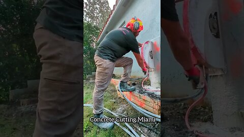 Cutting all kinds of concrete in North Miami..