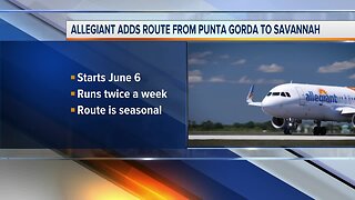 Allegiant adds new flight to Savannah from Punta Gorda