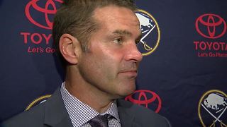 Amerks head coach Chris Taylor reacts to 3-1 loss to Bruins