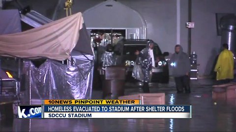 Flooding forces evacuation of downtown homeless shelter