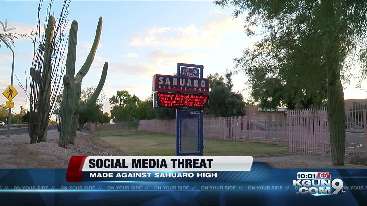 TUSD School Safety investigating social media threat against Sahuaro HS