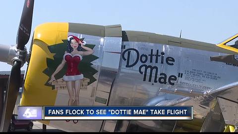 Fans Flock to See "Dottie Mae" take flight