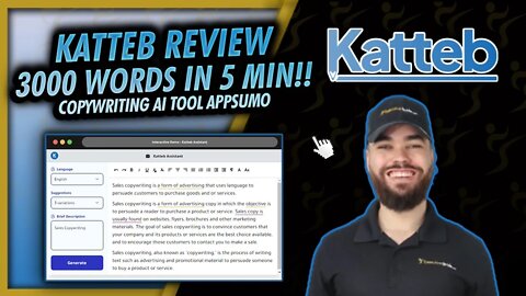 Katteb Review & Guide ✍ AI Copywriter & Fact Checker 3000 Words In 5 Minutes AppSumo Josh Pocock