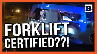FORKLIFT CERTIFIED??! 12-YEAR-OLD BOY Leads Police on WILD FORKLIFT CHASE