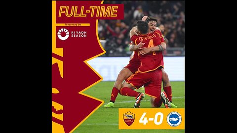 AS Roma vs Brighton 4-0- All Goals & Highlights - UEL- 2024