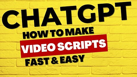 ChatGPT: Using ChatGPT To Generate Incredible YouTube Shorts Scripts
