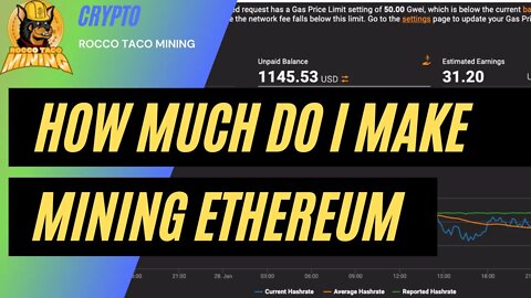 How much am I making per day mining ethereum