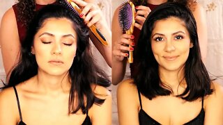 ASMR 💕 The Beautiful Courtney Returns 😱 Hair Brushing 5 Different Brushes! Relaxing, Whispers