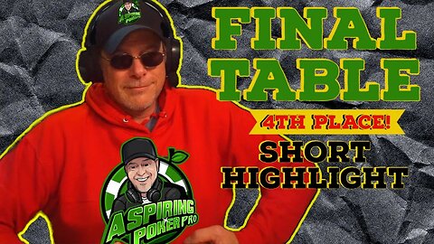 4TH PLACE FINISH $1000 GTD POKER TOURNAMENT: Poker Vlog final table highlights #SHORTS