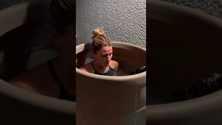 My Wife HATES Cold Plunging, but also Loves It #icebath #coldplunge