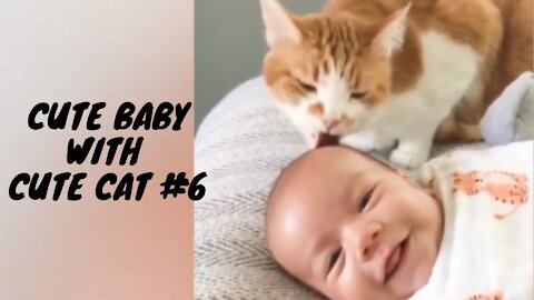 Cute Baby with Cute Cat #6