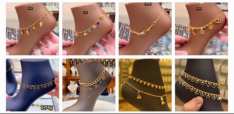 gold anklet designs with weight and price latest collection for girls