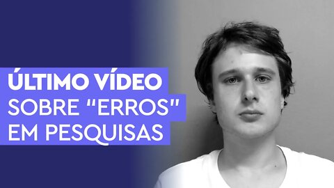 Último vídeo sobre os supostos erros das pesquisas no 1º turno