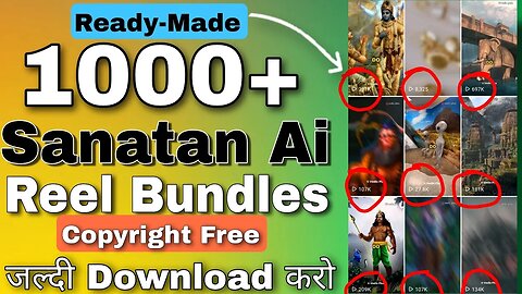 1000+ Free Sanatan Ai Readymade Hindi Reels HQ Bundle | Free Viral Ai Sanatan Reel Bundle