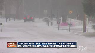 Storm hits Eastern Shore the hardest