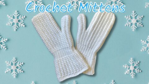 2 hour crochet mittens! So stinking simple 😍 #crochet