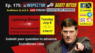 Ask the Inspector Ep. 175 (streams live on July 9 at 3 PM ET)