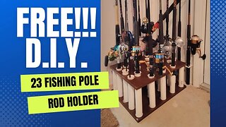 Free D.I.Y. 23 rod fishing rod rack !!!