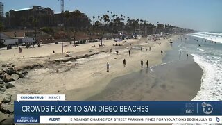Crowds flock to San Diego beaches