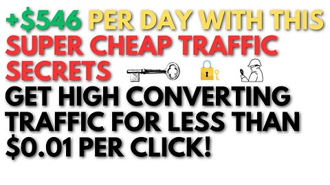 +$546 PER DAY With THIS Paid Traffic Method SUPER CHEAP - $0.01 COST PER CLICK! | CPA Marketing