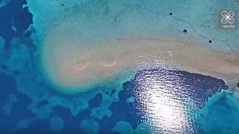 Drone captures hidden beauty of secret "heart-shaped" Greek island