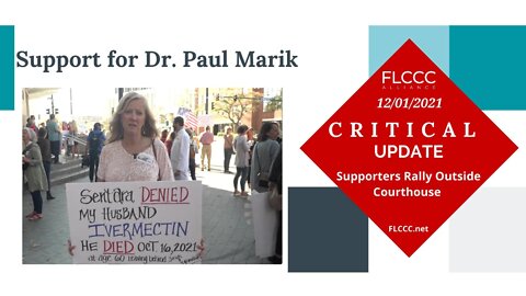 Support for Dr. Paul Marik Outside the Norfolk, Virginia Courthouse