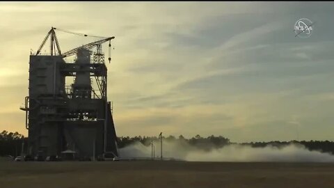 Engine Test for NASA Artemis Moon Rocket