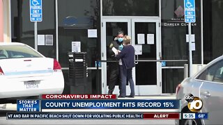 San Diego County unemployment hits record 15 percent