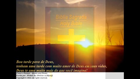 Boa tarde povo de Deus, tenham uma tarde com muito amor de Deus! [Mensagem] [Frases e Poemas]