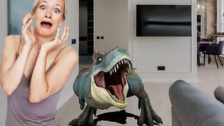 Realistic Dinosaur attacking my house / T-Rex attack