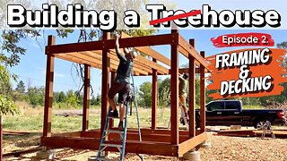 Building an Elevated Deck || Treehouse Build Part 2