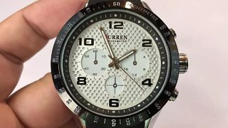 Curren 8167 White Quartz Sports Wrist Watch With Silicone Band Review and Giveaway