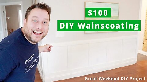 How To Make And Install Shaker Style Wainscoating For $100 | Woodworking Home Improvement Project