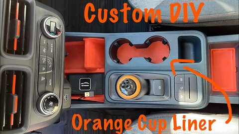 Custom Orange Cup Holder Liner Ford Maverick Hack