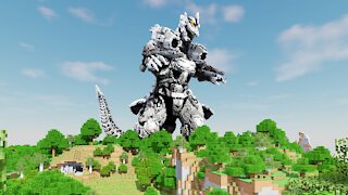 Minecraft Timelapse, Mecha Godzilla Build Schematic