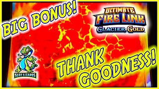 THANK GOODNESS! BIG WIN BONUS ACTION! Ultimate Fire Link Glacier Gold