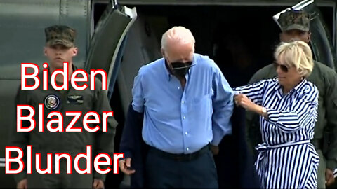 Viral Video: Biden Vs His Blazer, In Losing Battle Until He's Saved By His Wife.