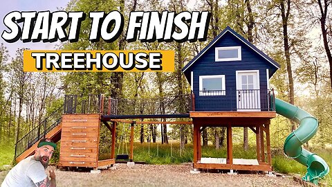 Start to Finish DIY Treehouse Build || 20 Minute Treehouse