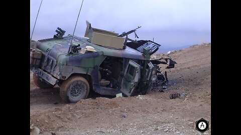 Full video of the explosion on the Humvee mine