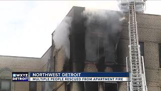 Crews save people from apartment fire in Northwest Detroit