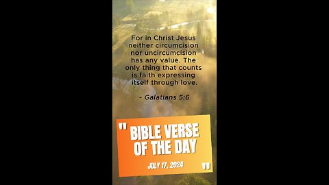 Bible Verse of the Day: July 17, 2024